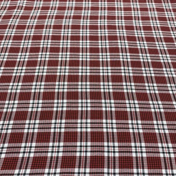 Tecido Flanela Xadrez Vermelho Branco e Preto • Luema Tecidos