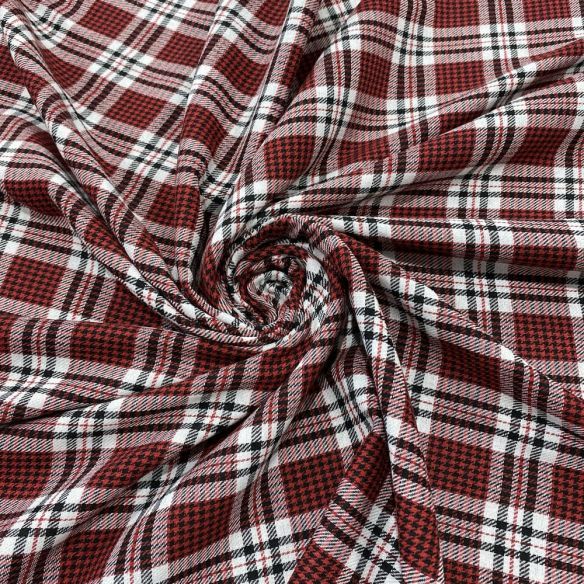 Tecido Flanela Xadrez Vermelho Branco e Preto • Luema Tecidos