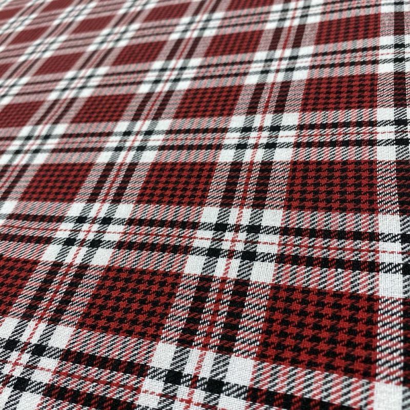 Tecido Flanela Xadrez Vermelho Branco e Preto • Luema Tecidos