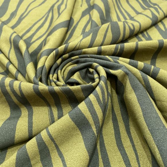 Tecido Viscose Estampada Swirls Verde • Luema Tecidos