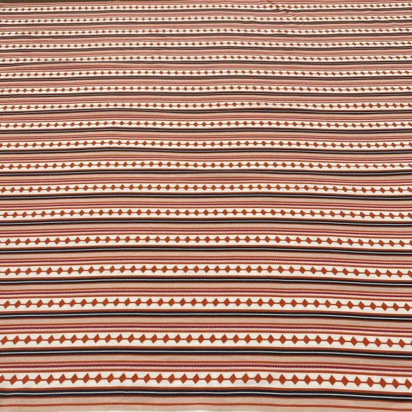 Tecido Viscose Listrado Vermelho e Preto • Luema Tecidos