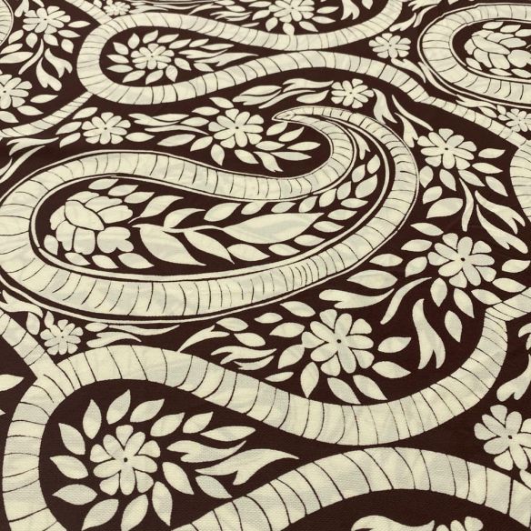 Tecido Viscose Estampada Paisley Bege • Luema Tecidos