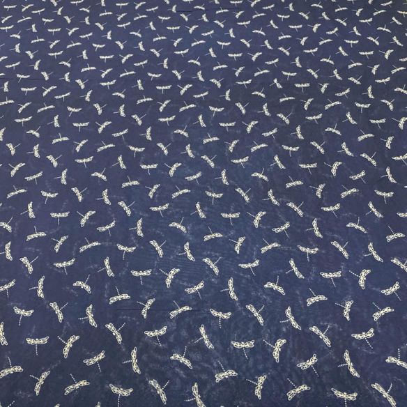 Tecido Musseline Estampado Libélulas • Luema Tecidos