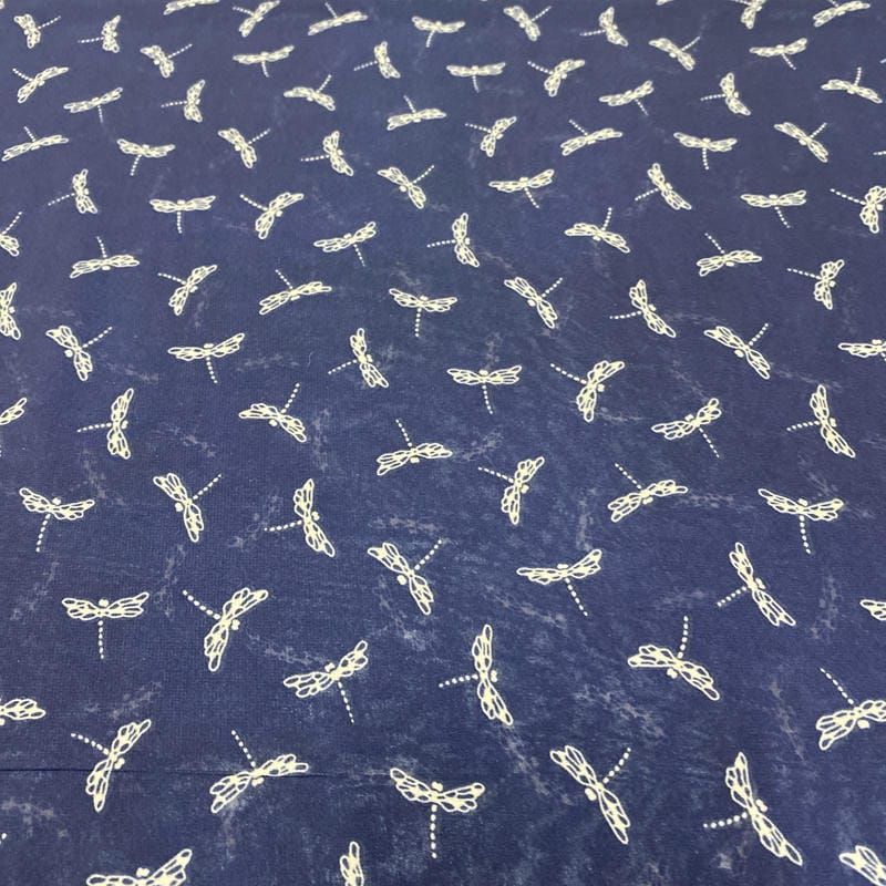 Tecido Musseline Estampado Libélulas • Luema Tecidos
