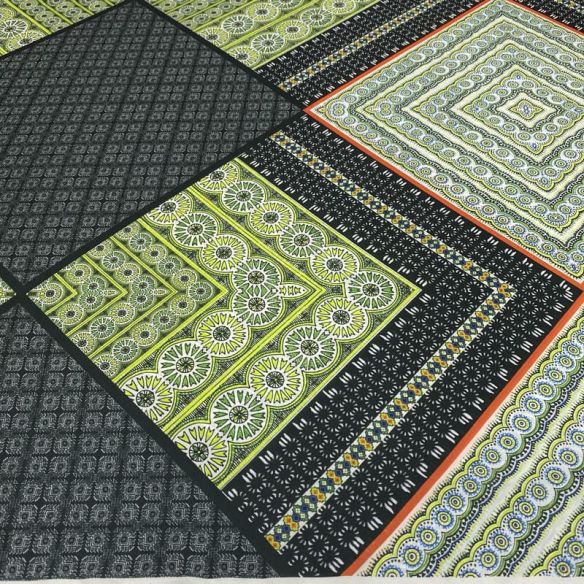 Tecido Musseline Estampado Quadros • Luema Tecidos