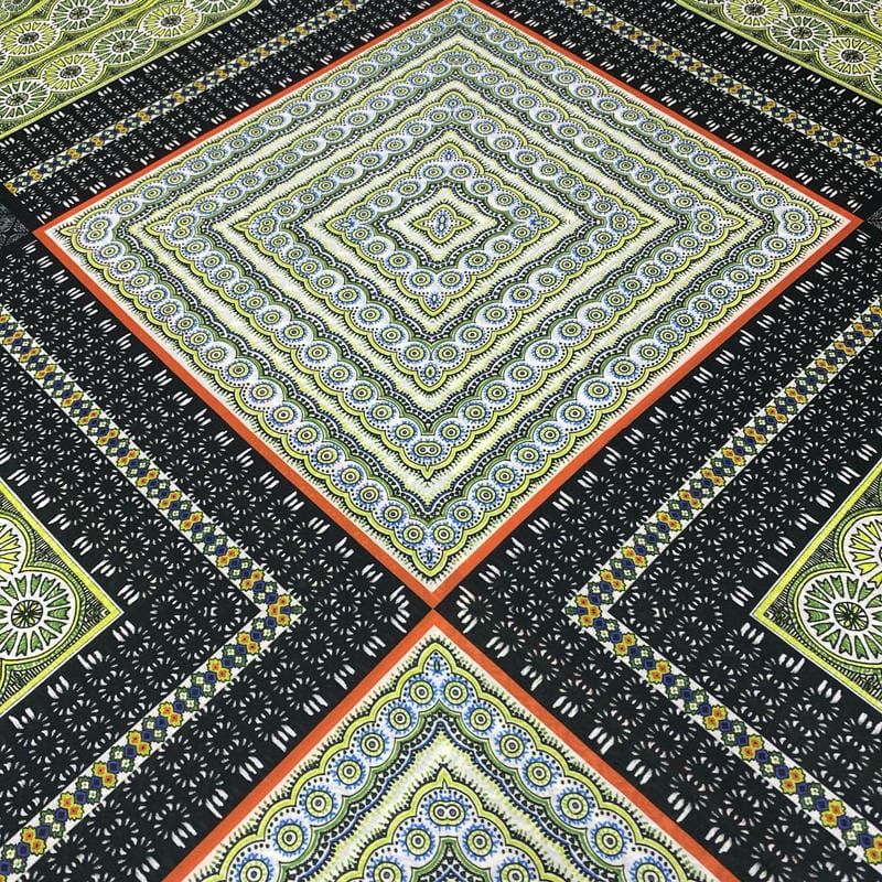 Tecido Musseline Estampado Quadros • Luema Tecidos