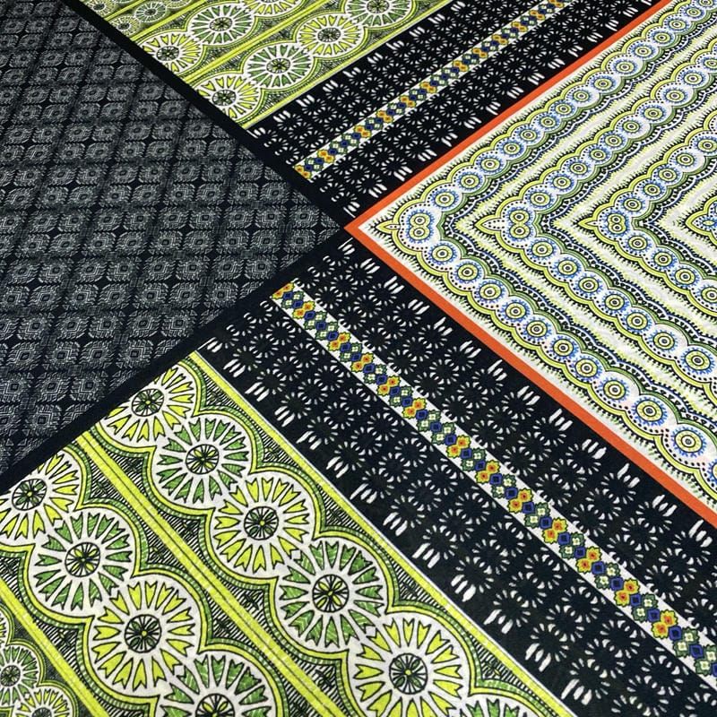 Tecido Musseline Estampado Quadros • Luema Tecidos