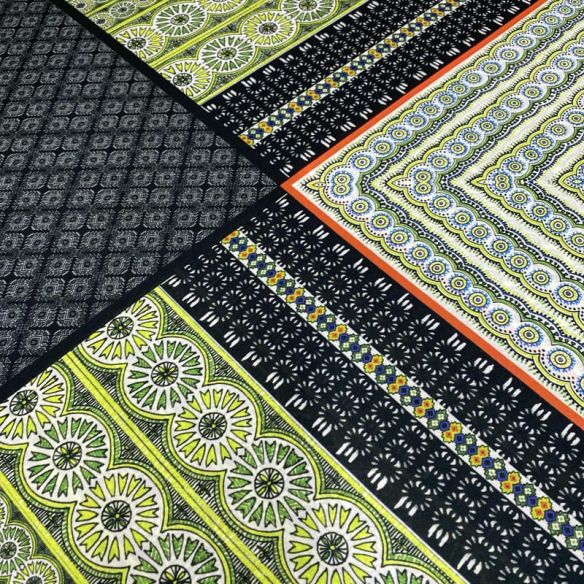 Tecido Musseline Estampado Quadros • Luema Tecidos