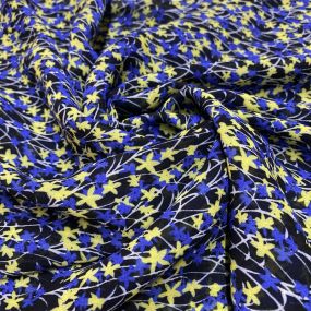 Tecido Musseline Estampado Micro Floral Azul Tecido Musseline Estampado Micro Floral Azul • Luema Tecidos 2