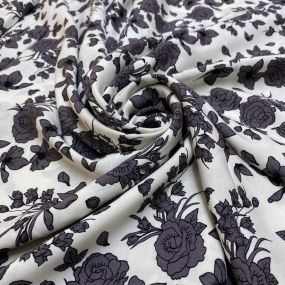 Tecido Viscose Estampado Floral Cinza Tecido Viscose Estampado Floral Cinza • Luema Tecidos 2