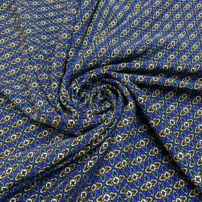 Tecido Viscose Estampada Fractal Azul Tecido Viscose Estampada Fractal Azul • Luema Tecidos