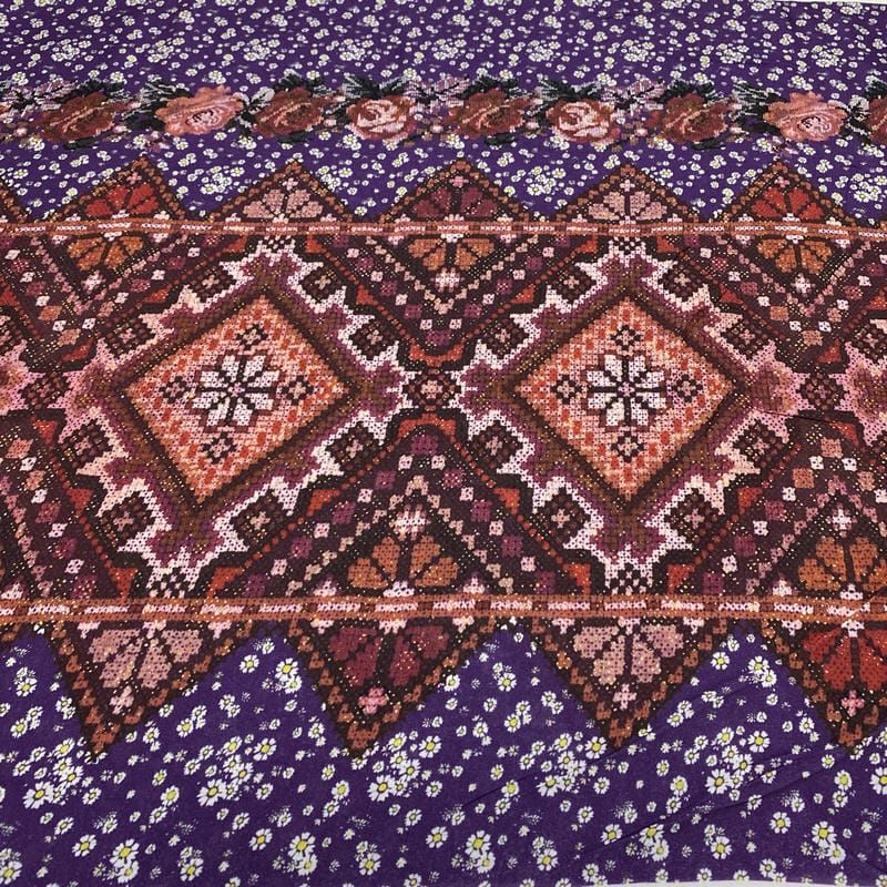 Tecido Viscose Estampada Ponto Cruz • Luema Tecidos