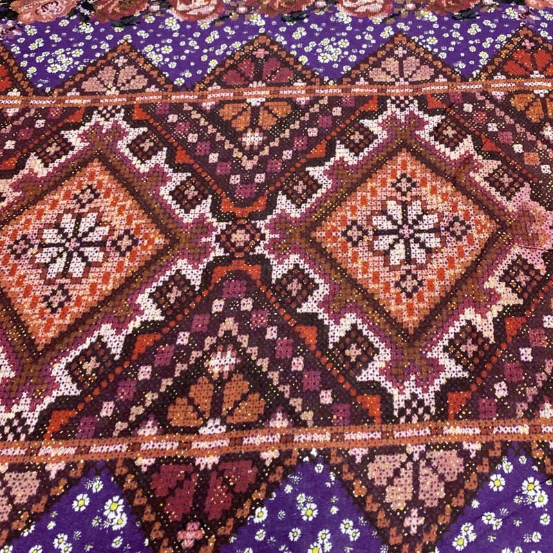 Tecido Viscose Estampada Ponto Cruz • Luema Tecidos