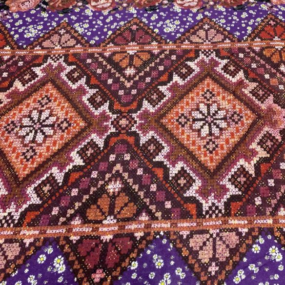 Tecido Viscose Estampada Ponto Cruz • Luema Tecidos