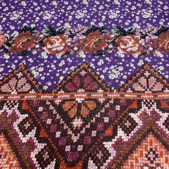 Tecido Viscose Estampada Ponto Cruz • Luema Tecidos