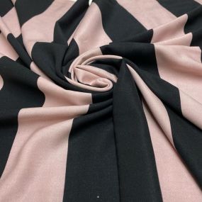 Tecido Viscose Listrado Rosa Nude e Preto Tecido Viscose Listrado Rosa Nude e Preto • Luema Tecidos 2