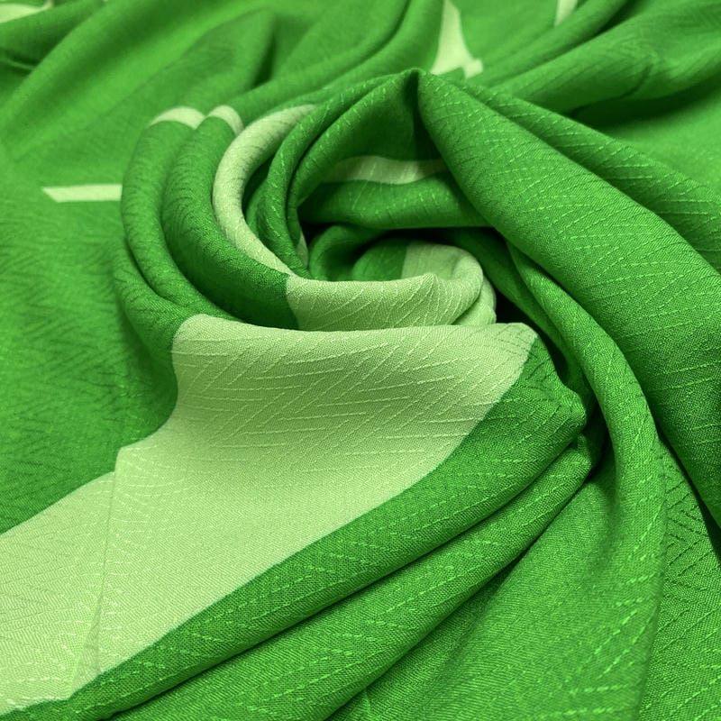 Tecido Viscose Jacquard Riscas Verde • Luema Tecidos