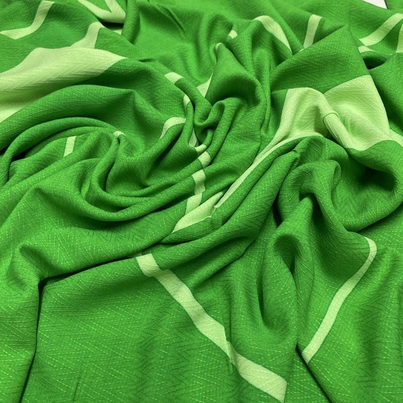 Tecido Viscose Jacquard Riscas Verde • Luema Tecidos