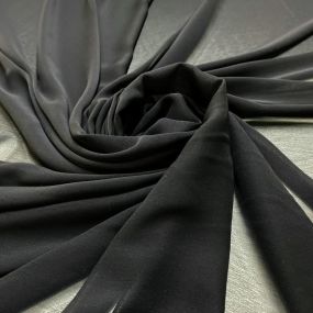 Tecido Musseline Liso Preto • Luema Tecidos 2