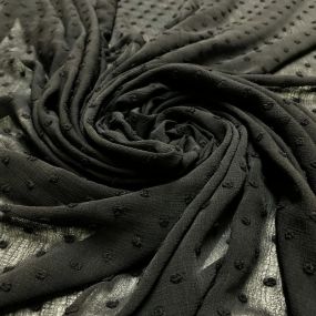 Tecido Musseline Liso Preto Poá • Luema Tecidos 2