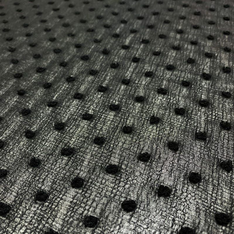 Tecido Musseline Liso Preto Poá • Luema Tecidos