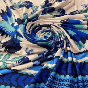 Tecido Malha Fluity Barrado Tucanos Azul • Luema Tecidos 2