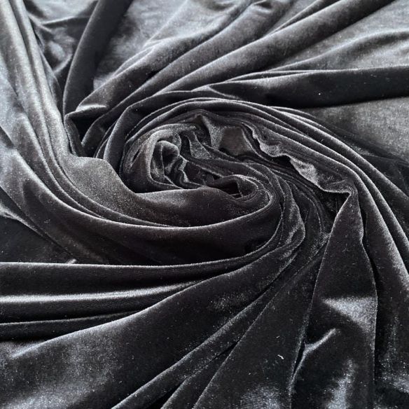Tecido Veludo Alemão Preto • Luema Tecidos