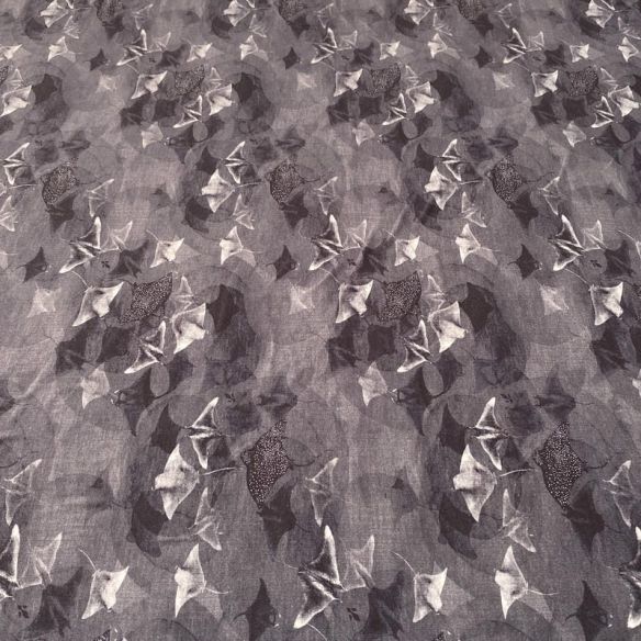 Tecido Viscolycra Estampada Arraias Cinza • Luema Tecidos