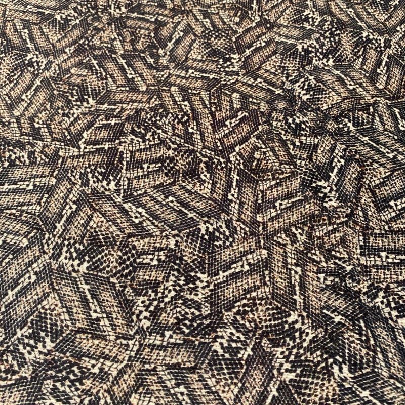 Tecido Liganete Estampada Snake Square • Luema Tecidos