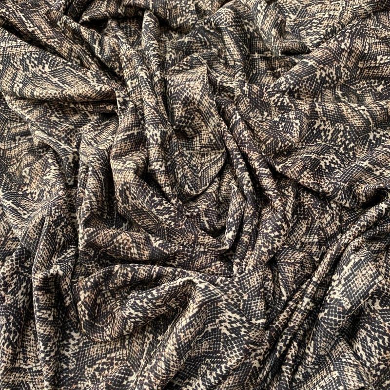 Tecido Liganete Estampada Snake Square • Luema Tecidos