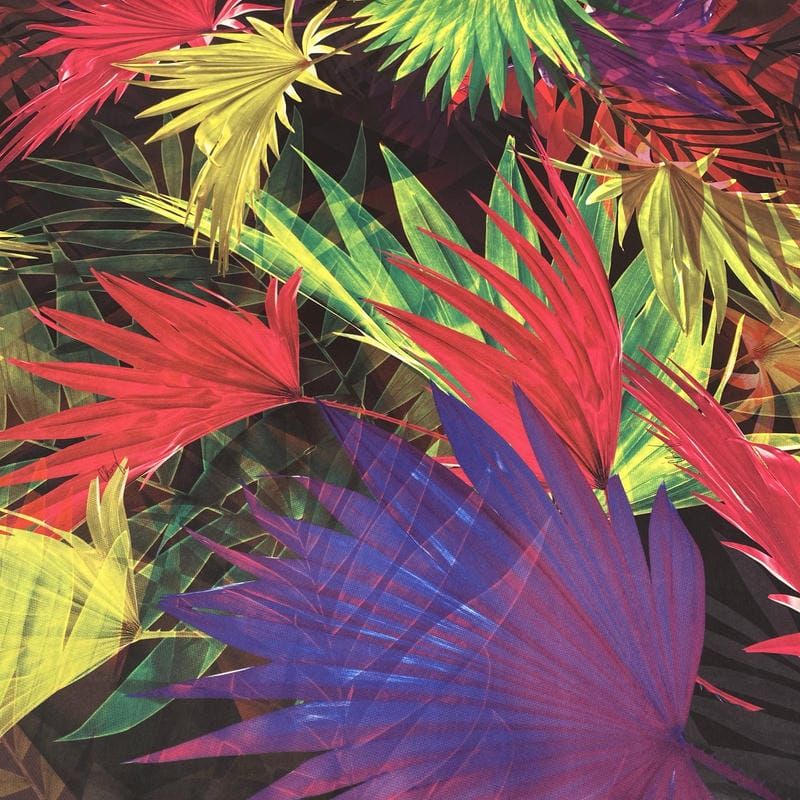 Tecido Neoprene Estampada Folhagens Colorido • Luema Tecidos