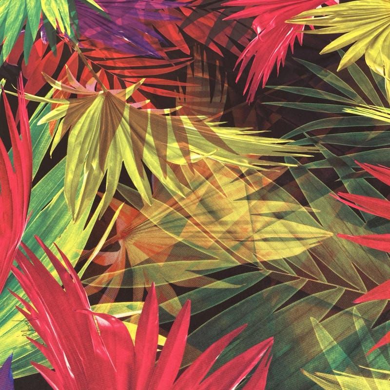 Tecido Neoprene Estampada Folhagens Colorido • Luema Tecidos