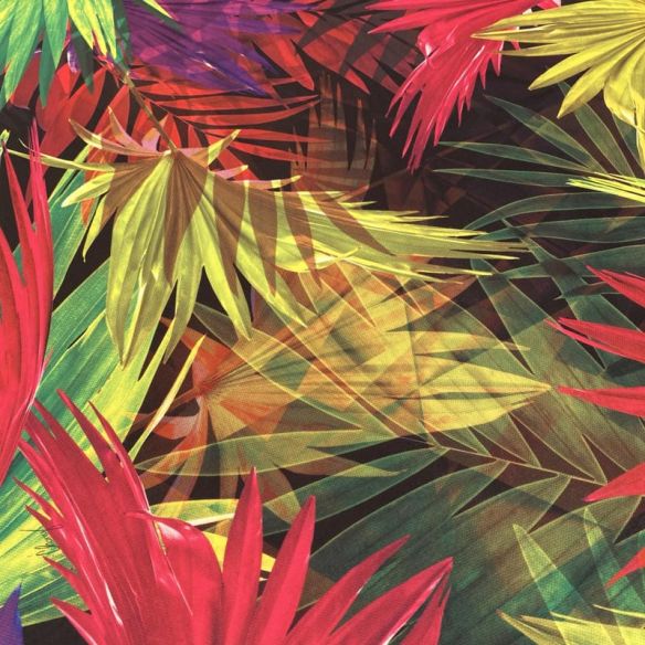 Tecido Neoprene Estampada Folhagens Colorido • Luema Tecidos