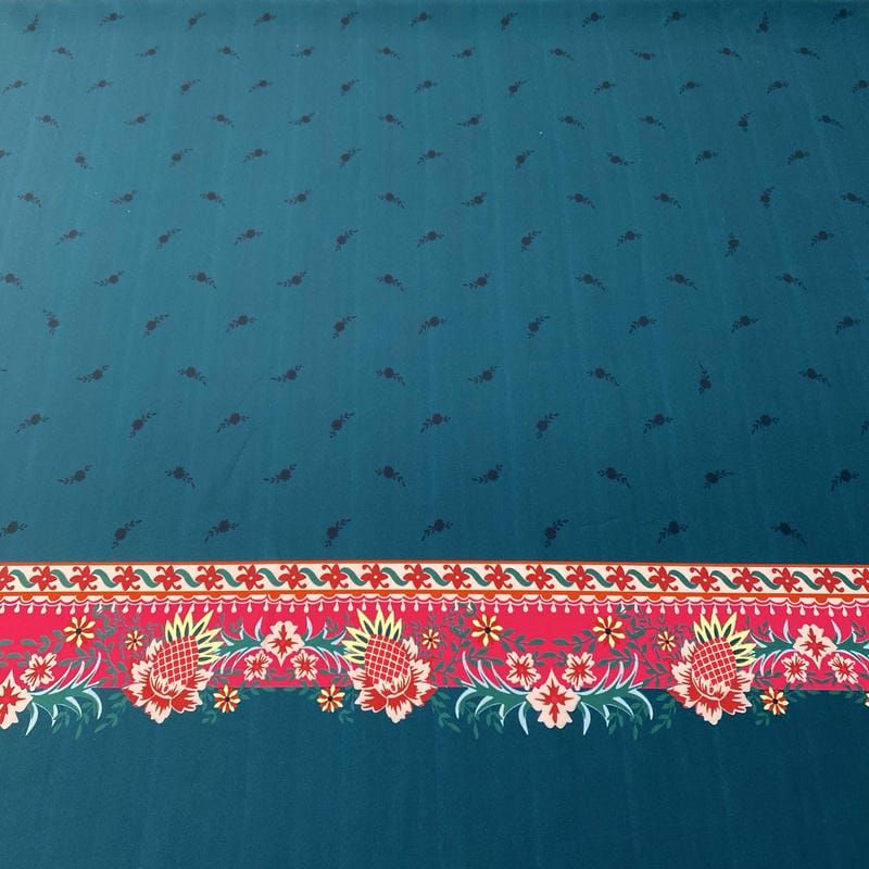 Tecido Neoprene Barrado Fundo Azul Petróleo • Luema Tecidos