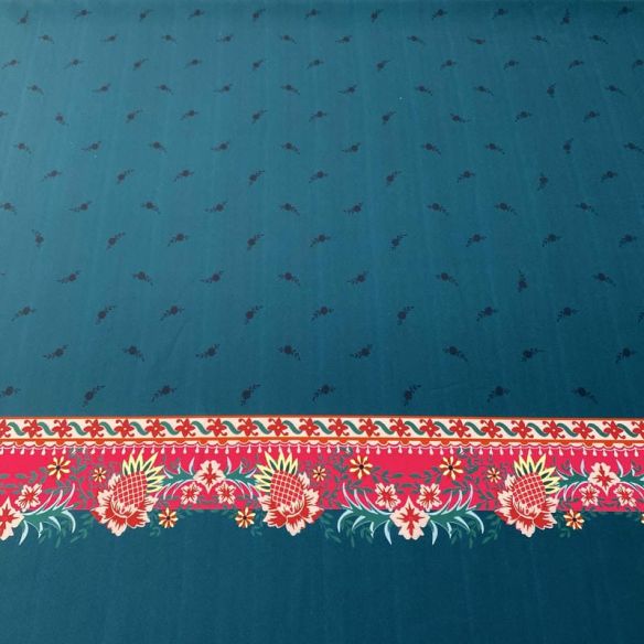 Tecido Neoprene Barrado Fundo Azul Petróleo • Luema Tecidos