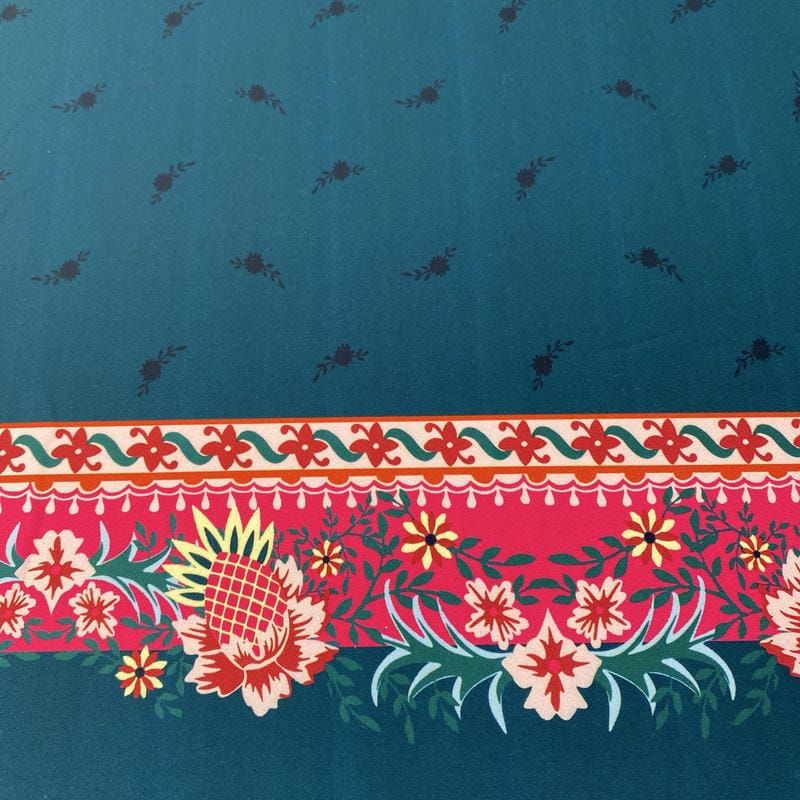 Tecido Neoprene Barrado Fundo Azul Petróleo • Luema Tecidos