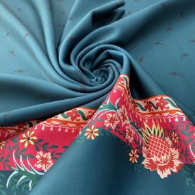 Tecido Neoprene Barrado Fundo Azul Petróleo • Luema Tecidos 2