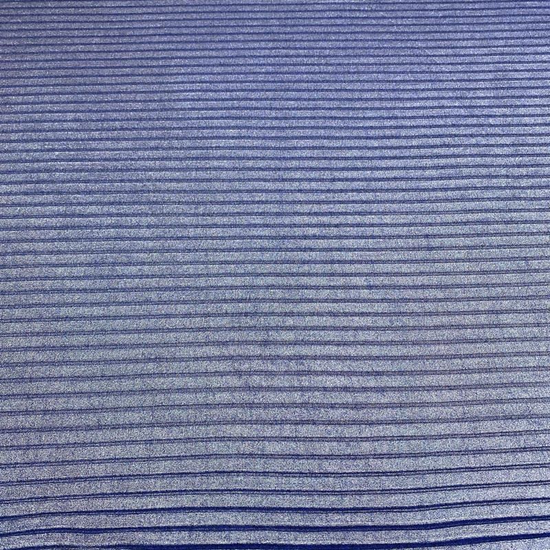 Tecido Malha Lurex Canelada Azul • Luema Tecidos