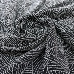 Tecido Malha Lurex Prata Fundo Preto Tecido Malha Lurex Prata Fundo Preto • Luema Tecidos 2