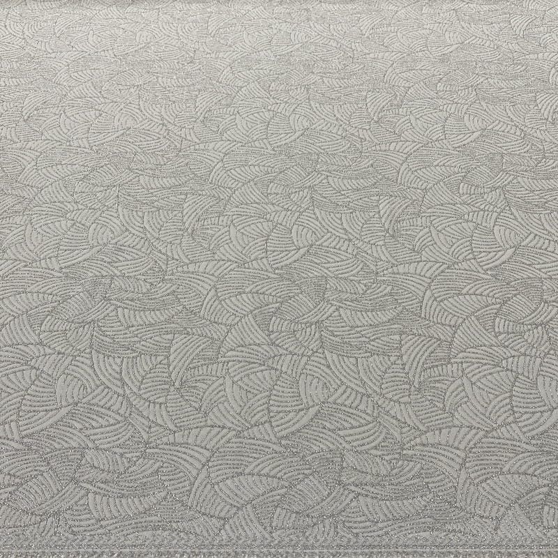 Tecido Malha Lurex Prata Fundo Cinza Claro • Luema Tecidos