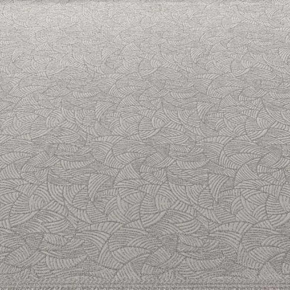 Tecido Malha Lurex Prata Fundo Cinza Claro • Luema Tecidos