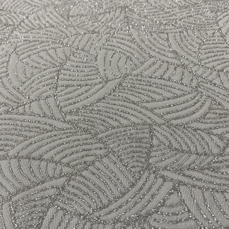 Tecido Malha Lurex Prata Fundo Cinza Claro • Luema Tecidos