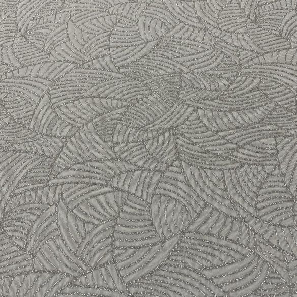 Tecido Malha Lurex Prata Fundo Cinza Claro • Luema Tecidos