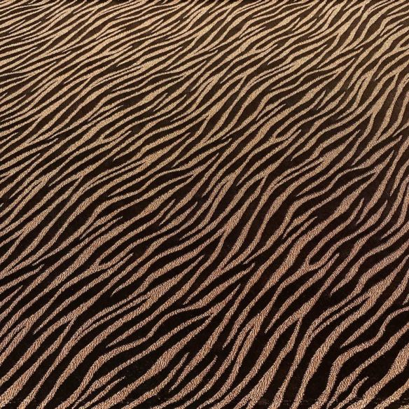 Tecido Malha Lurex Zebra Dourado Fundo Preto • Luema Tecidos