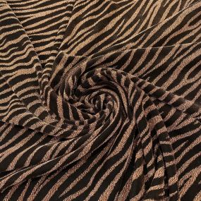 Tecido Malha Lurex Zebra Dourado Fundo Preto Tecido Malha Lurex Zebra Dourado Fundo Preto • Luema Tecidos