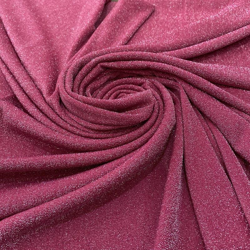 Tecido Malha Lurex Liso Rosa Chiclete • Luema Tecidos
