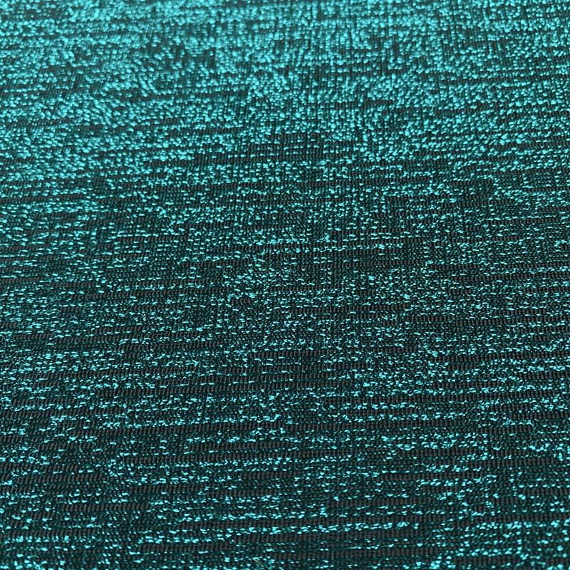Tecido Malha Lurex Green Turquoise • Luema Tecidos