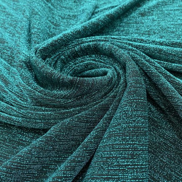 Tecido Malha Lurex Green Turquoise • Luema Tecidos
