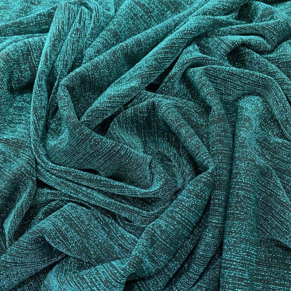 Tecido Malha Lurex Green Turquoise • Luema Tecidos