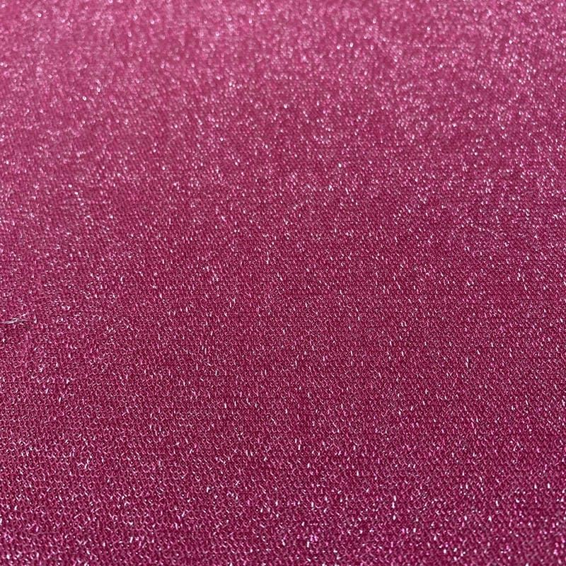 Tecido Malha Lurex Liso Rosa Chiclete • Luema Tecidos